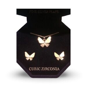 2 PIECE SET Butterfly Earring/Necklace